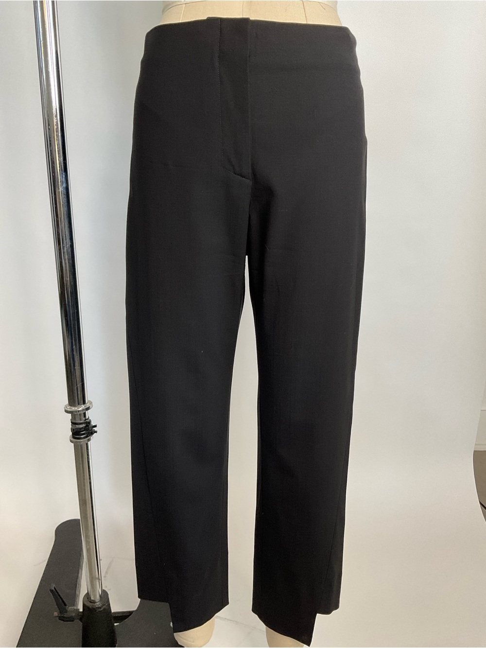 Acne Black Cropped Straight-Leg Trousers
